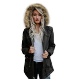 Womens Hooded Cotton Winter Warm Long Jacket Outwear Coat