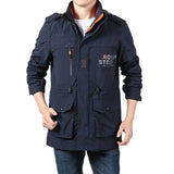 Men's Army Green Multi-pocket Coat