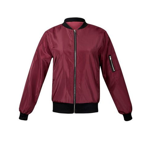 JENDIA Women's Casual Bomber Jacket